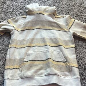 Quiksilver Kids Striped Hoodie - Gray and Yellow